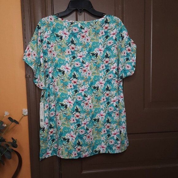 Counterparts Women's M Teal Polyester Top Blouse - Picture 6 of 12